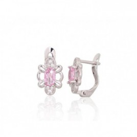 Sidabriniai auskarai ant cilindrinės spynos0