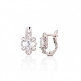 Sidabriniai auskarai ant cilindrinės spynos0