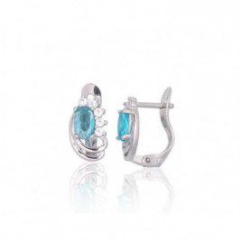 Sidabriniai auskarai ant cilindrinės spynos0