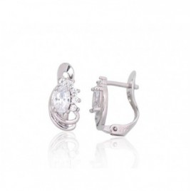 Sidabriniai auskarai ant cilindrinės spynos0