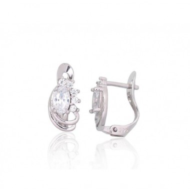 Sidabriniai auskarai ant cilindrinės spynos-Auskarai