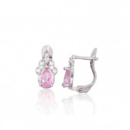 Sidabriniai auskarai ant cilindrinės spynos0