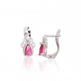 Sidabriniai auskarai ant cilindrinės spynos0