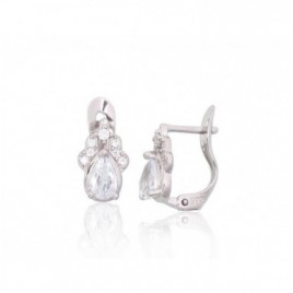 Sidabriniai auskarai ant cilindrinės spynos0