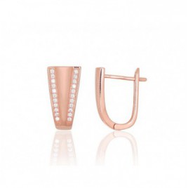 Sidabriniai auskarai ant cilindrinės spynos0