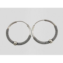 Sidabriniai auskarai –žiedai0