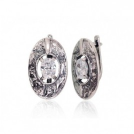 Sidabriniai auskarai ant cilindrinės spynos0