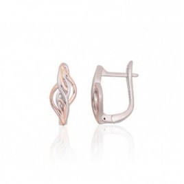 Sidabriniai auskarai ant cilindrinės spynos0