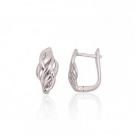 Sidabriniai auskarai ant cilindrinės spynos0