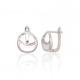 Sidabriniai auskarai ant cilindrinės spynos0