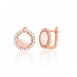 Sidabriniai auskarai ant cilindrinės spynos0