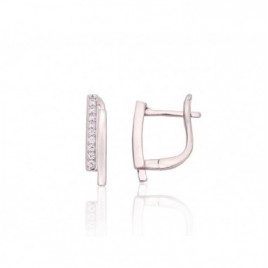 Sidabriniai auskarai ant cilindrinės spynos0