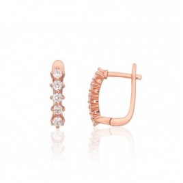 Sidabriniai auskarai ant cilindrinės spynos0