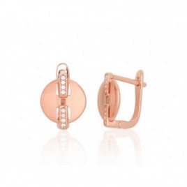 Sidabriniai auskarai ant cilindrinės spynos0