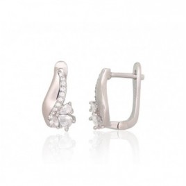 Sidabriniai auskarai ant cilindrinės spynos0