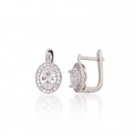 Sidabriniai auskarai ant cilindrinės spynos0