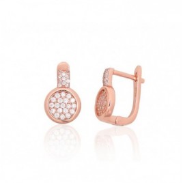 Sidabriniai auskarai ant cilindrinės spynos0