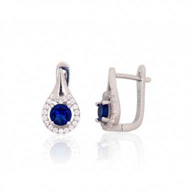 Sidabriniai auskarai ant cilindrinės spynos-Auskarai