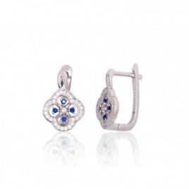 Sidabriniai auskarai ant cilindrinės spynos0