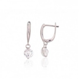 Sidabriniai auskarai ant cilindrinės spynos0