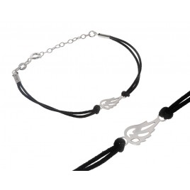 Sidabrinė apyrankė su siūlu