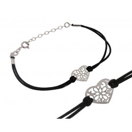 Sidabrinė apyrankė su siūlu