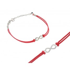 Sidabrinė apyrankė su siūlu