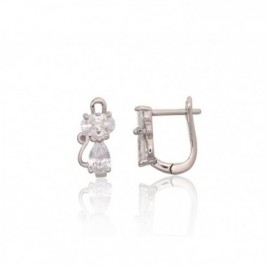 Sidabriniai auskarai ant cilindrinės spynos0