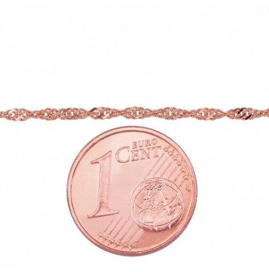 Auksinė grandinėlė Singapore 1.5 mm , briaunų apdirbimas deimantu2