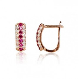 Auksiniai auskarai ant cilindrinės spynos0