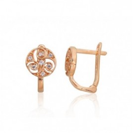 Auksiniai auskarai ant cilindrinės spynos0