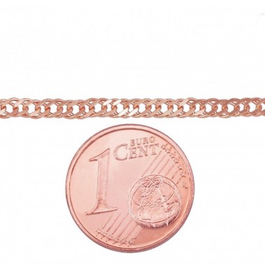 Auksinė grandinėlė Double rombo 2.5 mm , briaunų apdirbimas deimantu2