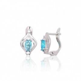 Sidabriniai auskarai ant cilindrinės spynos0