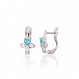 Sidabriniai auskarai ant cilindrinės spynos0