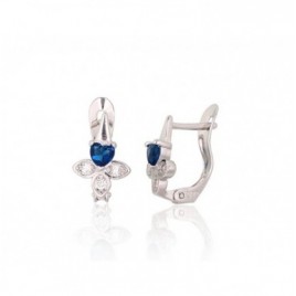 Sidabriniai auskarai ant cilindrinės spynos0