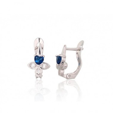 Sidabriniai auskarai ant cilindrinės spynos0