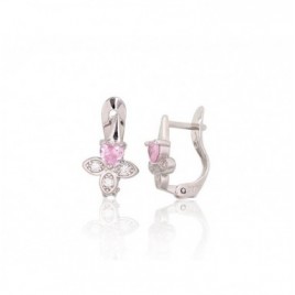 Sidabriniai auskarai ant cilindrinės spynos0