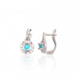 Sidabriniai auskarai ant cilindrinės spynos0