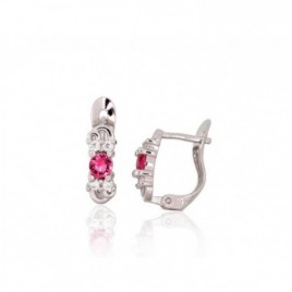 Sidabriniai auskarai ant cilindrinės spynos0