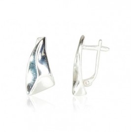 Sidabriniai auskarai ant cilindrinės spynos0