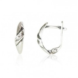 Sidabriniai auskarai ant cilindrinės spynos0