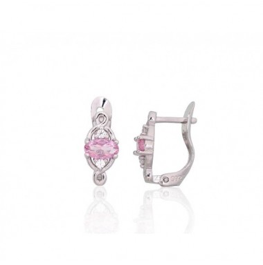 Sidabriniai auskarai ant cilindrinės spynos-Auskarai