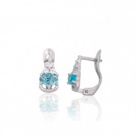 Sidabriniai auskarai ant cilindrinės spynos0