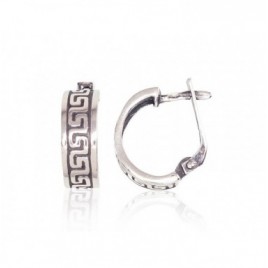 Sidabriniai auskarai ant cilindrinės spynos0