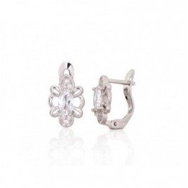 Sidabriniai auskarai ant cilindrinės spynos0