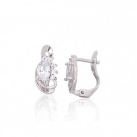 Sidabriniai auskarai ant cilindrinės spynos0