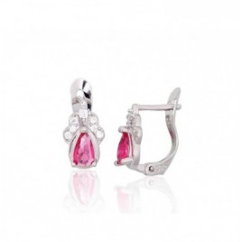 Sidabriniai auskarai ant cilindrinės spynos0