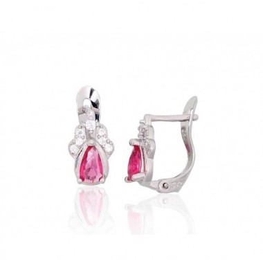 Sidabriniai auskarai ant cilindrinės spynos0