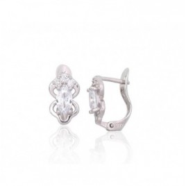 Sidabriniai auskarai ant cilindrinės spynos0