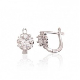 Sidabriniai auskarai ant cilindrinės spynos0